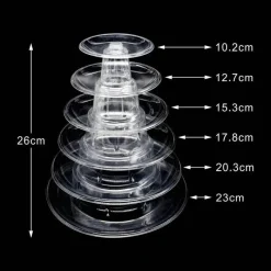 Tom Küche & Esszimmer-64-stöckiger Macaron-Turmständer – Elegante Tortenpräsentation für Hochzeiten und Veranstaltungen