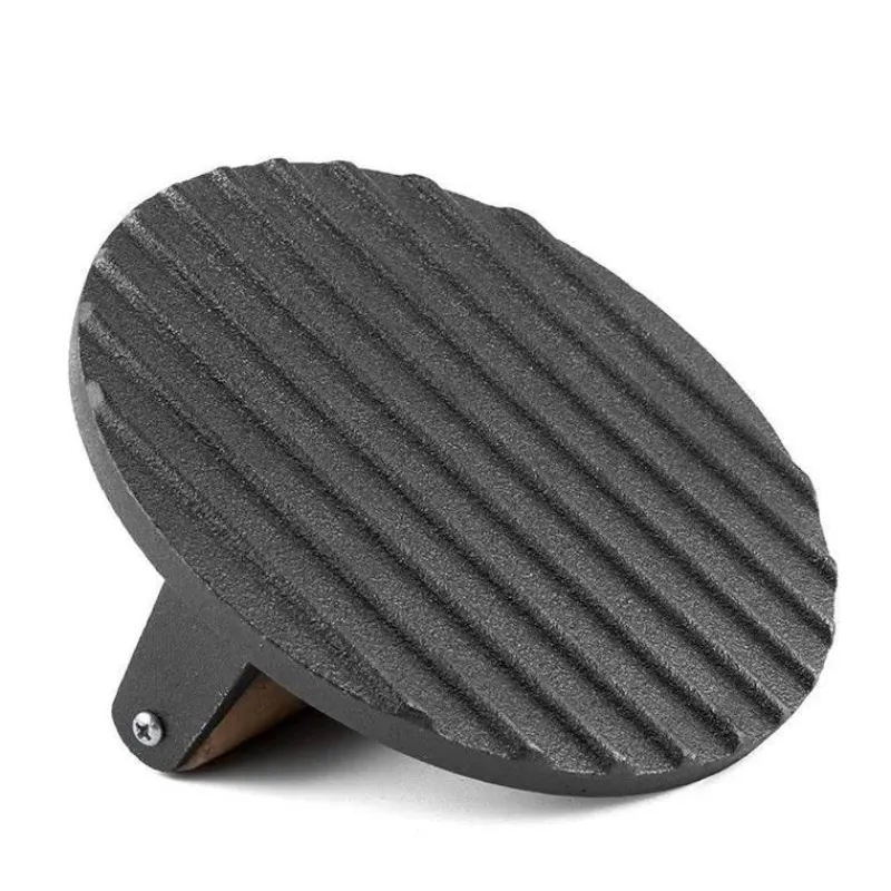 Tom Küche & Esszimmer-Steakpresse aus Gusseisen für perfektes Grillen – BBQ-Tool mit Holzgriff