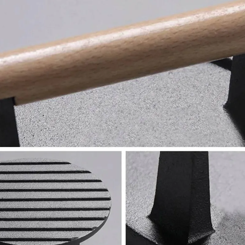 Tom Küche & Esszimmer-Steakpresse aus Gusseisen für perfektes Grillen – BBQ-Tool mit Holzgriff