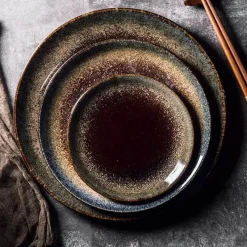 Elegance at the Table Küche & Esszimmer-Steakteller-Set aus Keramik – elegantes Serviertablett im Western-Stil für Mahlzeiten