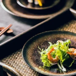 Elegance at the Table Küche & Esszimmer-Steakteller-Set aus Keramik – elegantes Serviertablett im Western-Stil für Mahlzeiten