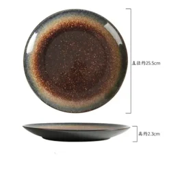 Elegance at the Table Küche & Esszimmer-Steakteller-Set aus Keramik – elegantes Serviertablett im Western-Stil für Mahlzeiten