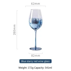 Plates u0026 More Küche & Esszimmer-Sternenblaues Kelchset – Elegante Weingläser für Cocktails, Champagner, Whisky