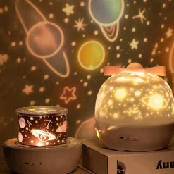 Bright Accents Beleuchtung-Sternenprojektorlampe – Rotierendes Nachtlicht für eine entspannende Atmosphäre