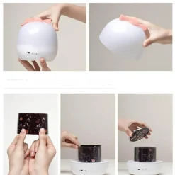 Bright Accents Beleuchtung-Sternenprojektorlampe – Rotierendes Nachtlicht für eine entspannende Atmosphäre