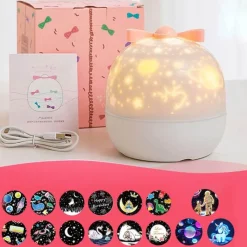 Bright Accents Beleuchtung-Sternenprojektorlampe – Rotierendes Nachtlicht für eine entspannende Atmosphäre