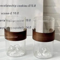 Plates u0026 More Küche & Esszimmer-Stilvolle Kaffeetasse aus Glas – Hängende Ohr-Latte-Tasse