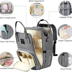 Kinder The Decor Haven Kinderwagen & Zubehör-Stilvoller Baby-Wickelrucksack – Großes Fassungsvermögen, modernes Design