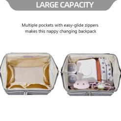 Kinder The Decor Haven Kinderwagen & Zubehör-Stilvoller Baby-Wickelrucksack – Großes Fassungsvermögen, modernes Design