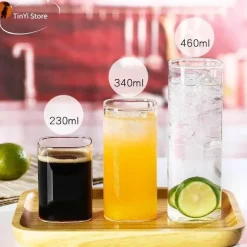 Plates u0026 More Küche & Esszimmer-Stilvoller Kaffeebecher aus Glas – Vielseitiges Trinkgefäß für Tee und Milch