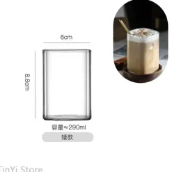 Plates u0026 More Küche & Esszimmer-Stilvoller Kaffeebecher aus Glas – Vielseitiges Trinkgefäß für Tee und Milch