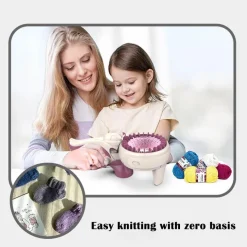 The Decor Haven Babyspielzeug-Strickmaschinenspielzeug – pädagogisches Bastelwerkzeug für Kinder