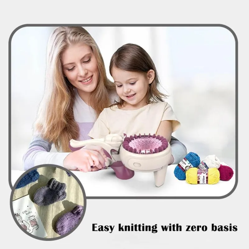 The Decor Haven Babyspielzeug-Strickmaschinenspielzeug – pädagogisches Bastelwerkzeug für Kinder