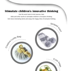 The Decor Haven Babyspielzeug-Strickmaschinenspielzeug – pädagogisches Bastelwerkzeug für Kinder