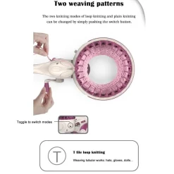 The Decor Haven Babyspielzeug-Strickmaschinenspielzeug – pädagogisches Bastelwerkzeug für Kinder