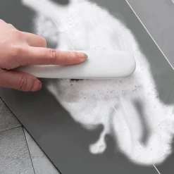 Soft Steps Badezimmer-Striped Diatom Bath Mat - Absorbent Non-Slip Bathroom Rug