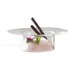 Plates u0026 More Küche & Esszimmer-Strohhut-Glasschale – Süße Dessert- und Obst-Servierschale