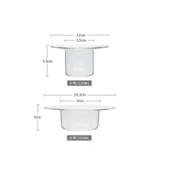 Plates u0026 More Küche & Esszimmer-Strohhut-Glasschale – Süße Dessert- und Obst-Servierschale