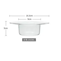 Plates u0026 More Küche & Esszimmer-Strohhut-Glasschale – Süße Dessert- und Obst-Servierschale