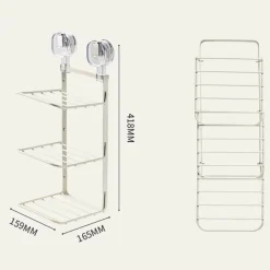 Space Savvy Küche & Esszimmer-3-stufiges, wandmontiertes Organizer-Regal für die Lebensmittelzubereitung