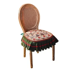 Pillow Haven Bettzeug-Stuhllehnenbezug im Retro-Stil mit Kaninchenmotiv – Stilvolles Esszimmerdekor