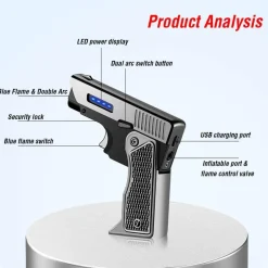 The Outdoor Vault Heimwerkzeuge|Outdoor & Garten-Sturmfeuerzeug in Pistolenform – Flammenwerkzeug für draußen