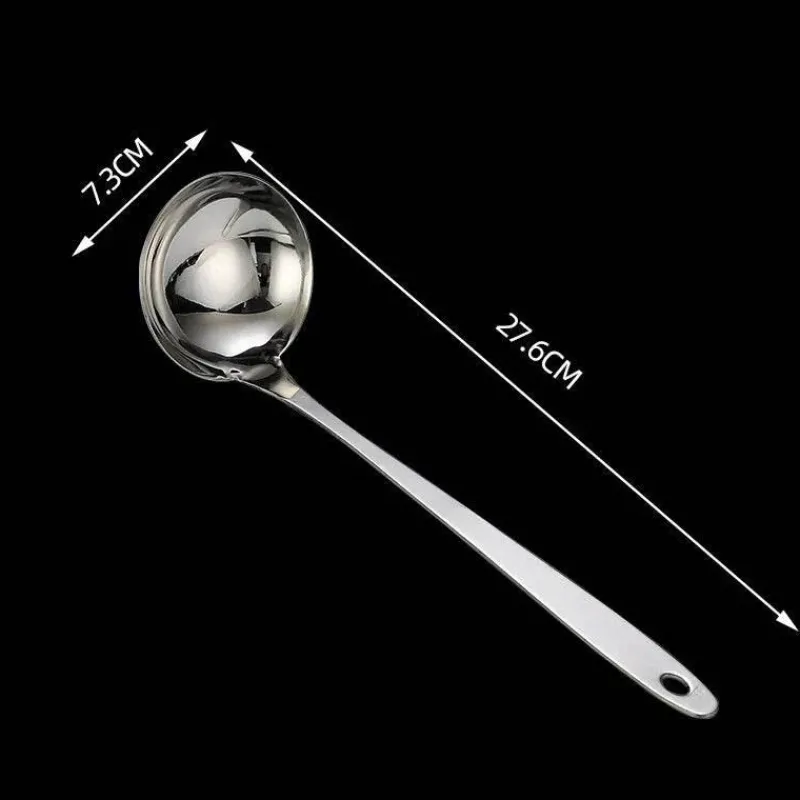 Tom Küche & Esszimmer-Suppenkelle aus Edelstahl mit langem Griff, Sieb – langlebiges Küchenutensil