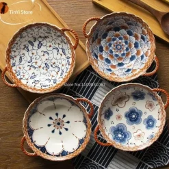 Plates u0026 More Küche & Esszimmer-Suppenschüssel aus Keramik mit Henkel – Mikrowellengeeignetes Backgeschirr für Pasta und Salat