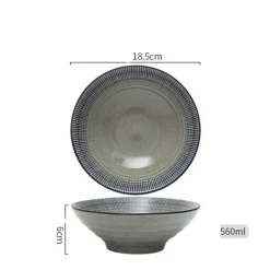 Elegance at the Table Küche & Esszimmer-Suppenschüssel-Set aus Keramik – große Retro-Schüssel mit Löffel und Essstäbchen