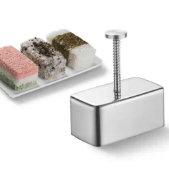 Tom Küche & Esszimmer-Sushi-Maker-Set aus Edelstahl – Dreieckige, herzförmige Reisbällchenformen