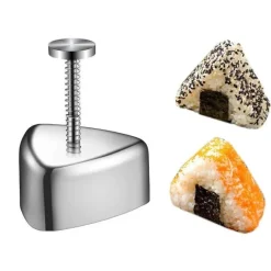 Tom Küche & Esszimmer-Sushi-Maker-Set aus Edelstahl – Dreieckige, herzförmige Reisbällchenformen