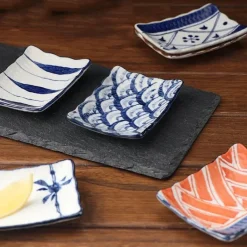 Elegance at the Table Küche & Esszimmer-Sushi-Teller aus Keramik – Desserttablett in Unterglasurfarbe