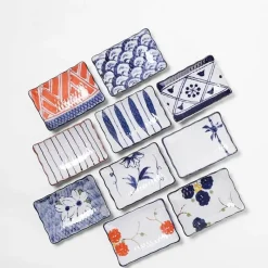 Elegance at the Table Küche & Esszimmer-Sushi-Teller aus Keramik – Desserttablett in Unterglasurfarbe