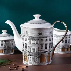 Feast u0026 Flair Küche & Esszimmer-Swan Fort Teeservice aus Knochenporzellan – Kaffeekanne, Milchglas, Zuckerbehälter