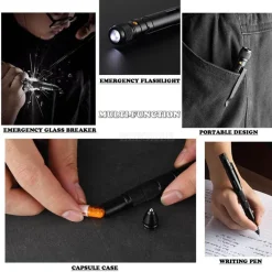 Roam Ready Camping-Werkzeuge|Outdoor-Gadgets-Tactical FlashPen – Multifunktionales Militär-Notfallwerkzeug