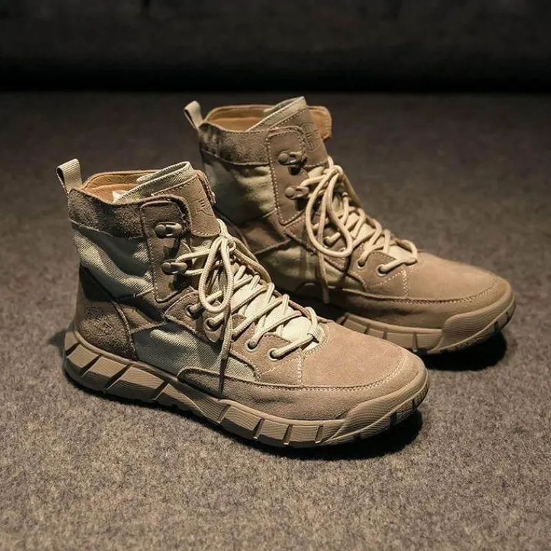 Herren Decor Herrenschuhe-Taktische Wanderstiefel - Campingschuhe aus Rindsleder