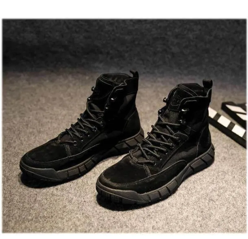 Herren Decor Herrenschuhe-Taktische Wanderstiefel - Campingschuhe aus Rindsleder