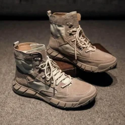 Herren Decor Herrenschuhe-Taktische Wanderstiefel - Campingschuhe aus Rindsleder