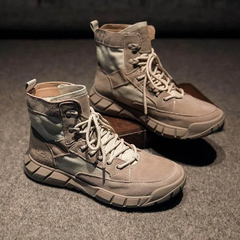 Herren Decor Herrenschuhe-Taktische Wanderstiefel - Campingschuhe aus Rindsleder