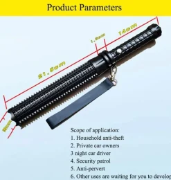 Cozy Living Camping-Werkzeuge|Camping Im Freien-Taktische wiederaufladbare Taschenlampe - Selbstverteidigungswerkzeug