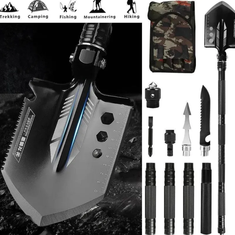 The Outdoor Vault Camping-Werkzeuge|Camping Im Freien-Taktisches Multifunktions-Schaufel-Set – All-Terrain-Überlebensausrüstung