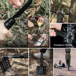 The Outdoor Vault Camping-Werkzeuge|Camping Im Freien-Taktisches Multifunktions-Schaufel-Set – All-Terrain-Überlebensausrüstung