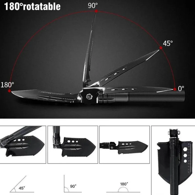 The Outdoor Vault Camping-Werkzeuge|Camping Im Freien-Taktisches Multifunktions-Schaufel-Set – All-Terrain-Überlebensausrüstung