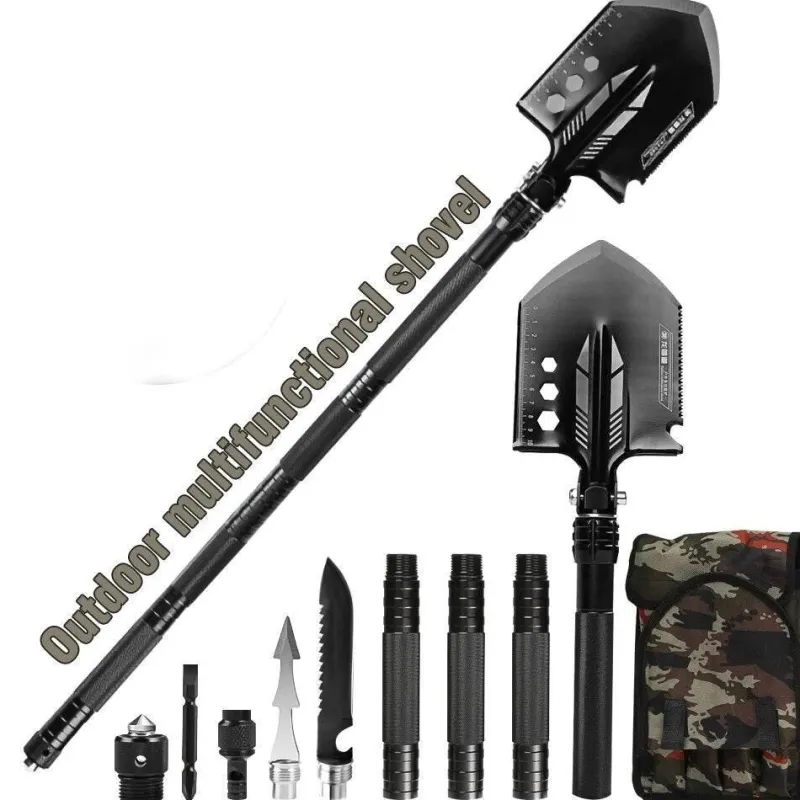 The Outdoor Vault Camping-Werkzeuge|Camping Im Freien-Taktisches Multifunktions-Schaufel-Set – All-Terrain-Überlebensausrüstung