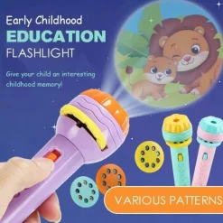 The Decor Haven Babyspielzeug|Beleuchtung-Taschenlampenprojektor für Kinder – pädagogisches Cartoon-Projektorspielzeug