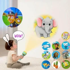 The Decor Haven Babyspielzeug|Beleuchtung-Taschenlampenprojektor für Kinder – pädagogisches Cartoon-Projektorspielzeug