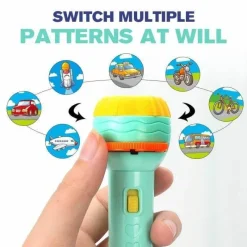 The Decor Haven Babyspielzeug|Beleuchtung-Taschenlampenprojektor für Kinder – pädagogisches Cartoon-Projektorspielzeug