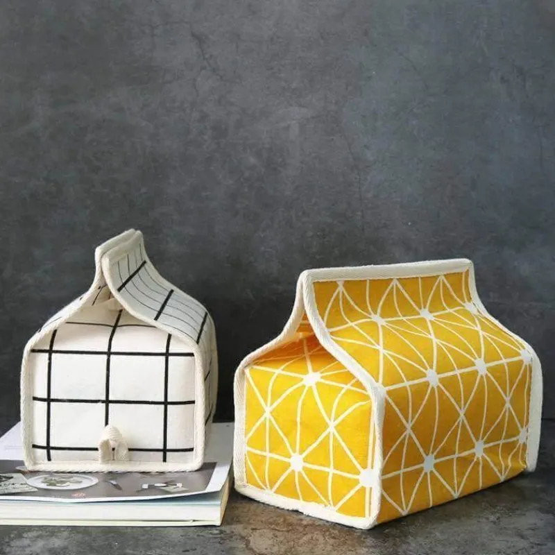 Comfort u0026 Style Autozubehör|Automobilindustrie-Taschentuchhalter aus Baumwollleinen – Dekorativer Organizer im japanischen Stil