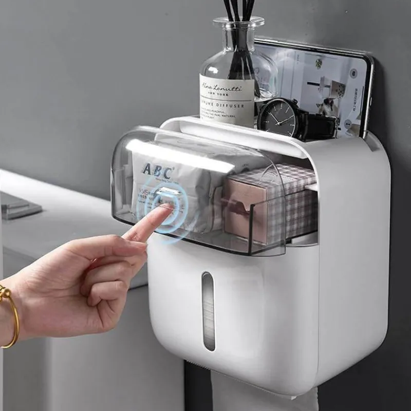 The Blissful Bath Badezimmer-Taschentuch-Organizer zur Wandmontage – Wasserdichte Aufbewahrungslösung für das Badezimmer