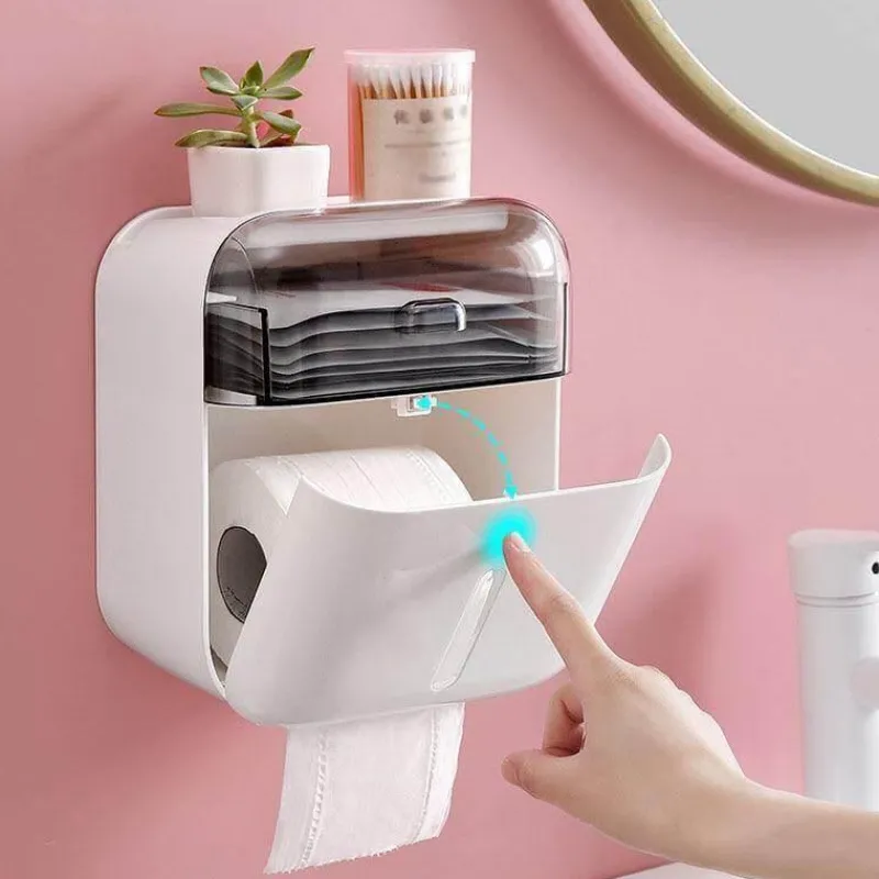 The Blissful Bath Badezimmer-Taschentuch-Organizer zur Wandmontage – Wasserdichte Aufbewahrungslösung für das Badezimmer